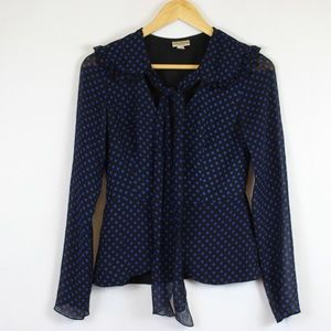 Alice Temperley Blouse Blue Black Small (10)